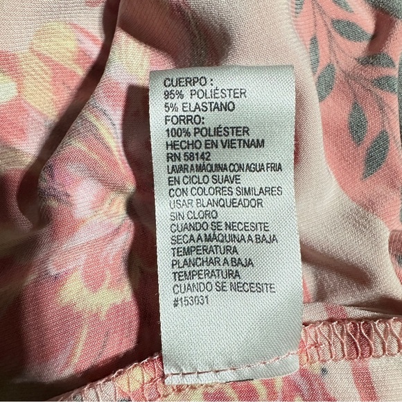 London Style Pink Floral Maxi Dress Sleeveless Size 6 Stretchy Pre-Owned - Picture 7 of 7